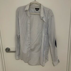 Zara Men elbow patch button down shirt